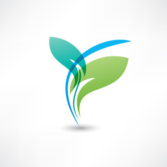 Eco leafs blue and green