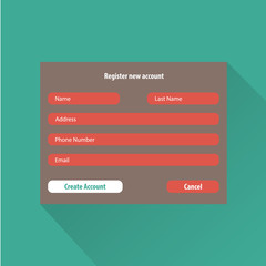 Registration web site form