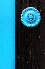 old doorbell on door