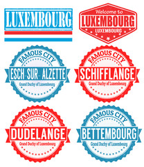 Obraz premium Luxembourg cities stamps