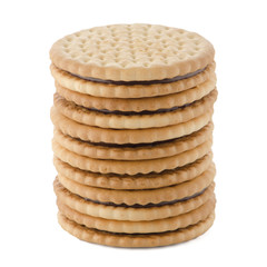Sandwich biscuits with chocolate filling