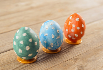 Obraz na płótnie Canvas Three Easter eggs
