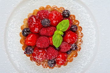 Cake with fresh berries