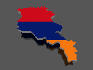 Obraz premium Map of Armenia