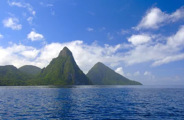 Fototapeten The Pitons of St. Lucia © dean65
