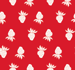 Materiał do szycia Strawberry seamless pattern