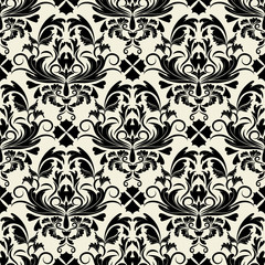 vector seamless backdrop. damask pattern. flower wallpaper