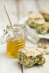 Pistachio and honey cake