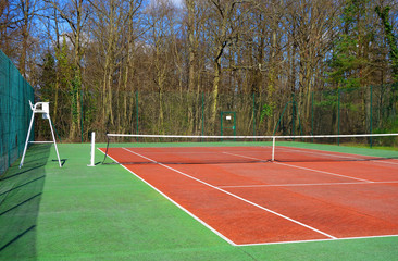 Fototapeta premium Terrain de tennis en plein air