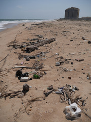 garbage on the beach