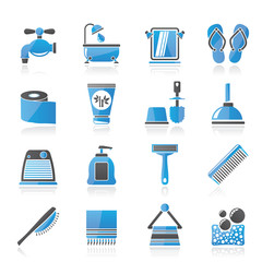 Bathroom and Personal Care icons- vector icon set 1