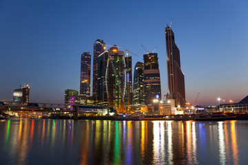 Obraz na płótnie Canvas Moscow business center. Panorama