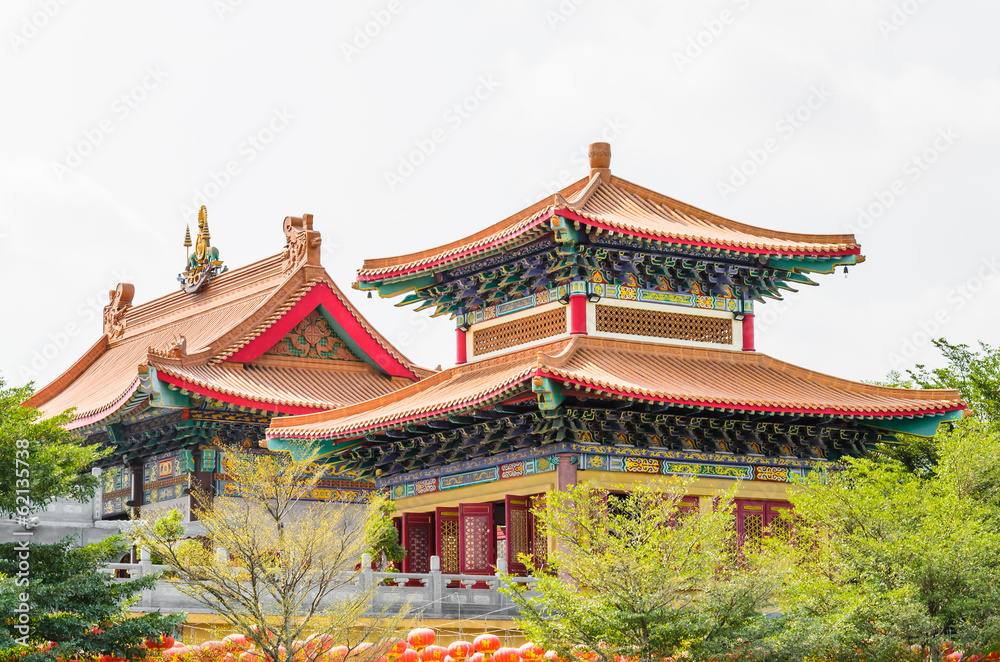 Poster Chinese temple in Thailand