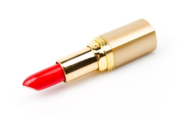 lipsticks isolated white background