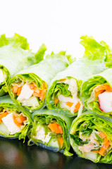 fresh vegetables spring rolls