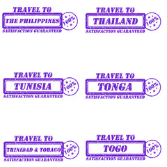 Travel to stamps