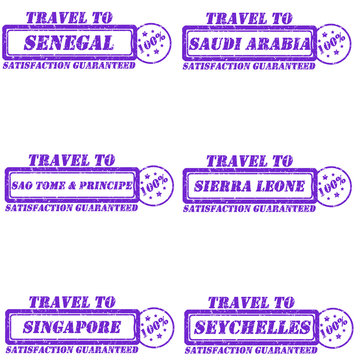 Travel to stamps