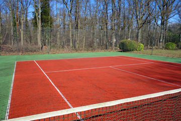 Naklejka premium Terrain de tennis en plein air