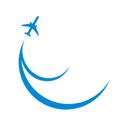 blue airplane silhouette