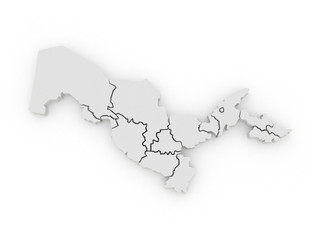 Map of Uzbekistan