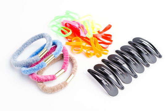 Hair clips and rubber bands