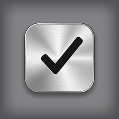 Check mark icon - metal app button