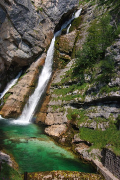 cascata savica ukanc slovenia