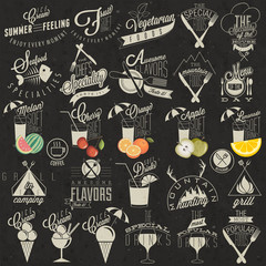 Retro vintage style restaurant menu designs