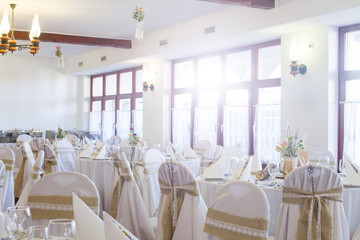 table set for an event party or wedding reception