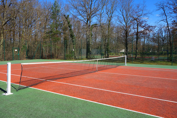 Fototapeta premium Terrain de tennis en plein air