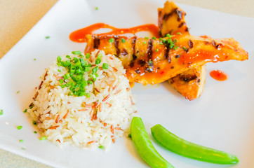 Steak chicken