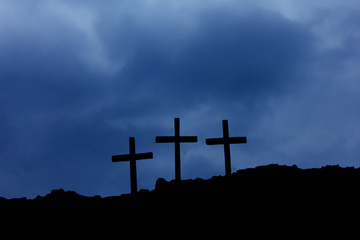 three crosses on Calvary