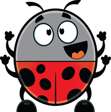 Happy Cartoon Ladybug