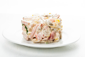 Portion of salad