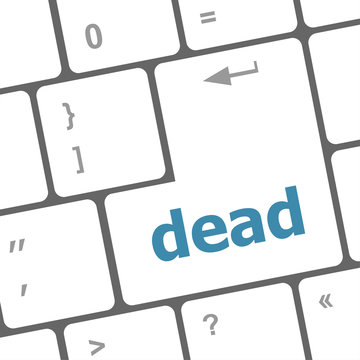 Social Concept: Computer Keyboard With Word Dead