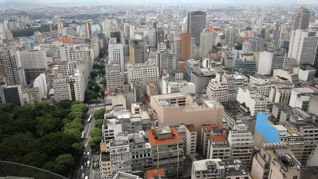 The city of Sao Paulo from the top, Brazil