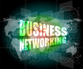 business networking icon on digital screen