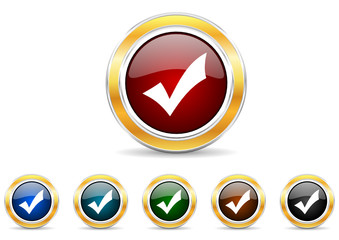 accept icon vector set