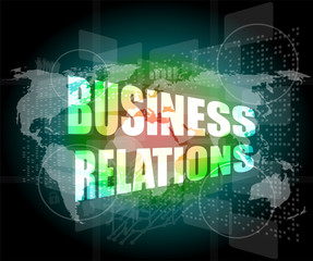business relations interface hi technology, touch screen