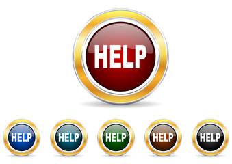help icon vector set