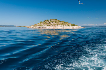 Island in the sea. Croatia National Park Kornati