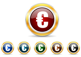 Fototapeta premium euro icon vector set