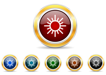 sun icon vector set