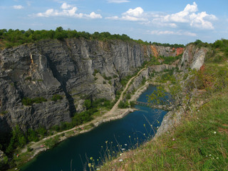 Fototapeta premium Stone quarry Big America near Prague, Czech Republic