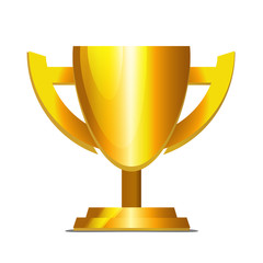 Golden Cup isolated on white background