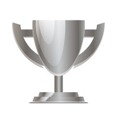 Silver Cup isolated on white background