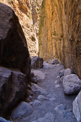 Samaria iron gate, island of Crete