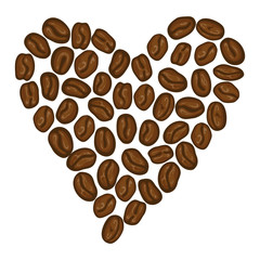 coffee heart shape
