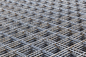 Steel Bars Stacked For Construction