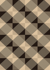 Striped brown rhombuses on a light seamless background